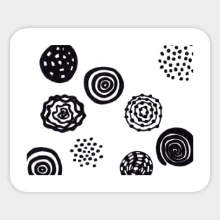 Abstract Multifacted Circles Sticker